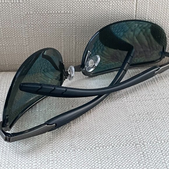 Foster Grant Men Sunglasses Half Rim Black/Gunmetal Tone Eye Wear - Picture 6 of 12